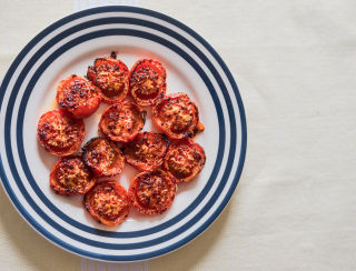Slow Roast Tomatoes with Chilli Flakes