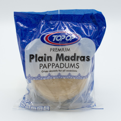 Top-Op Premium Plain Madras Pappadums 